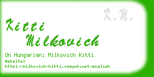 kitti milkovich business card